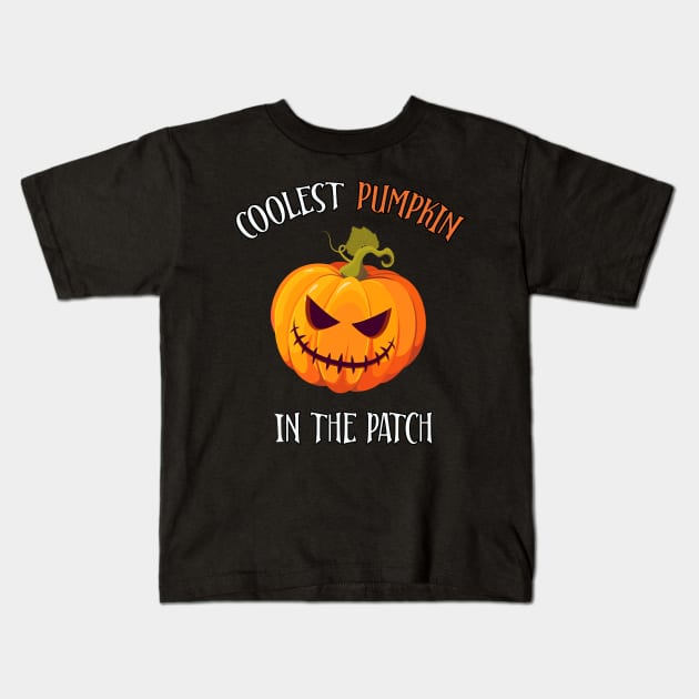 Funny Halloween Coolest Pumpkin in the Patch Kids T-Shirt by star trek fanart and more